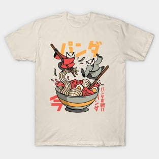 Pandas fighting in ramen T-Shirt